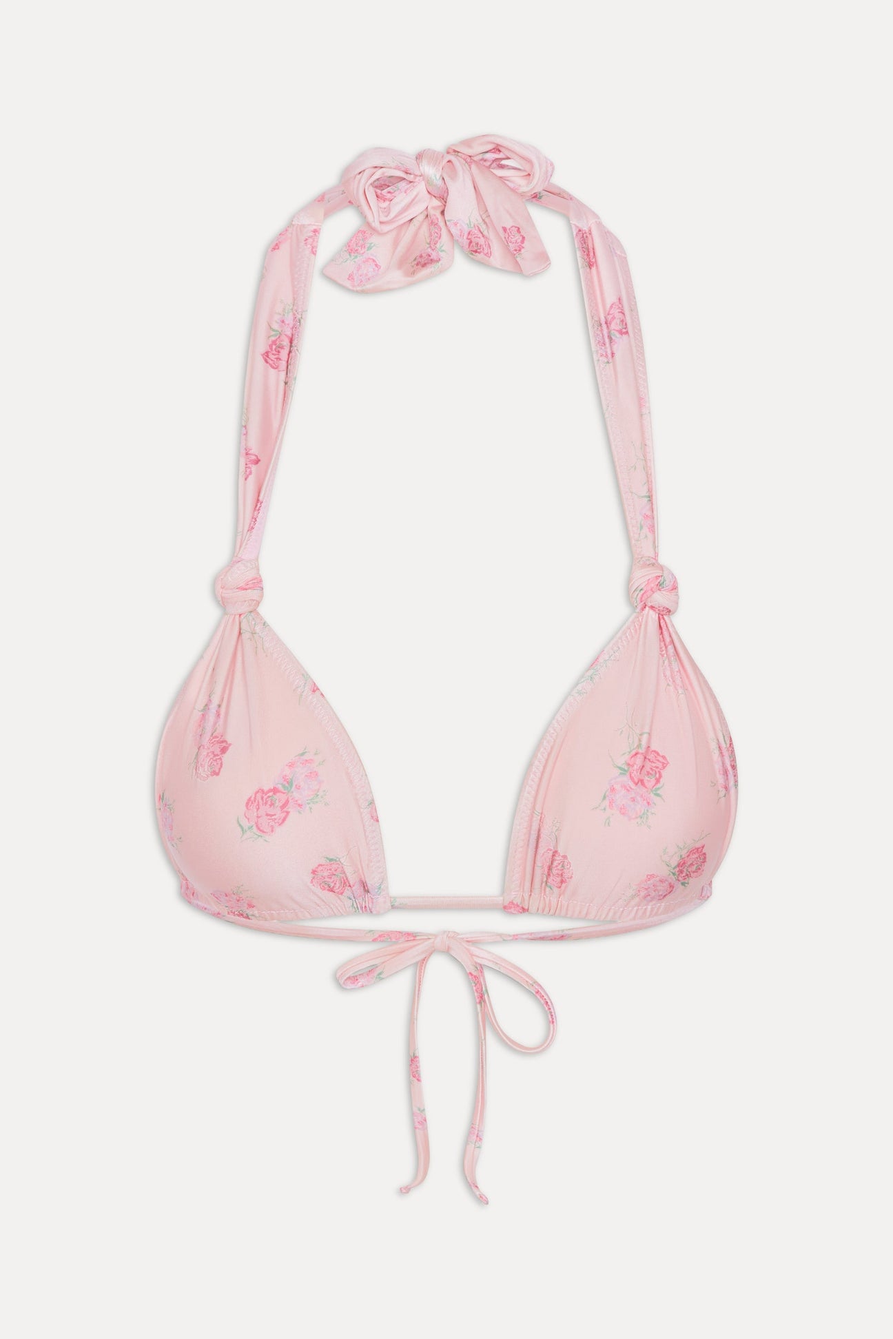 Frankie’s Bikinis Kealy Satin Top in Fresh Rose