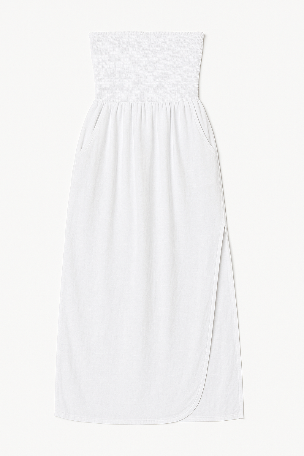 Strapless Jumper Smocked White