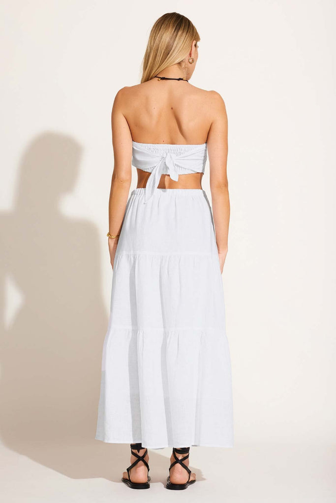 Canyon Skirt White EcoLinen