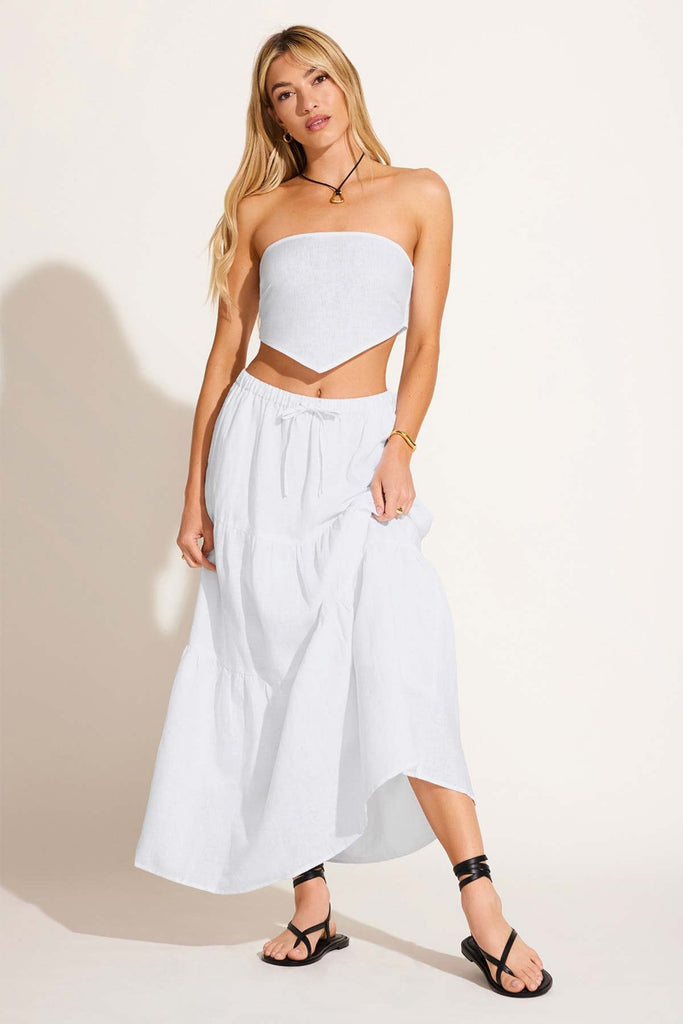 Canyon Skirt White EcoLinen