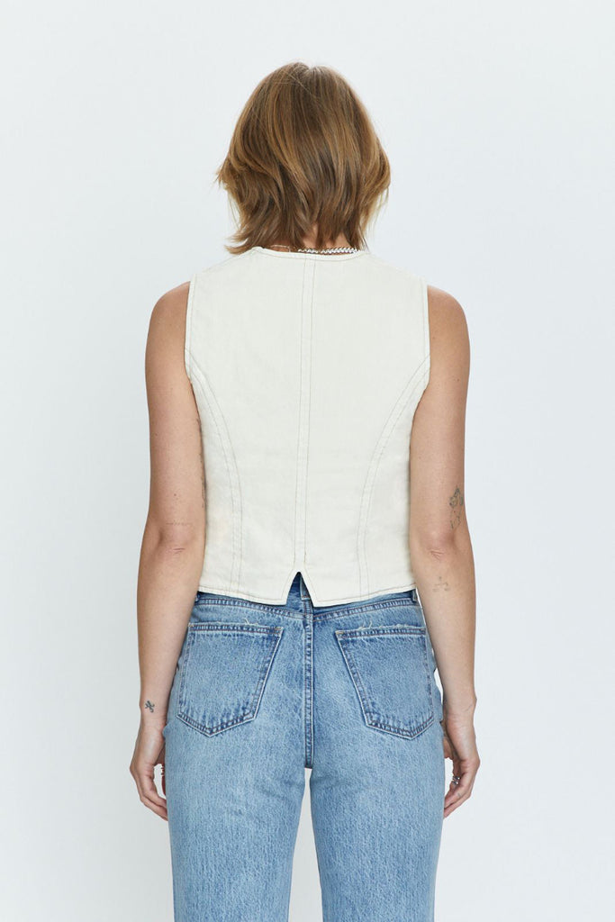 Vero Denim Vest Ecru