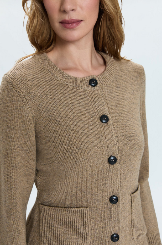 Dani Cinched Waist Cardigan Wheat